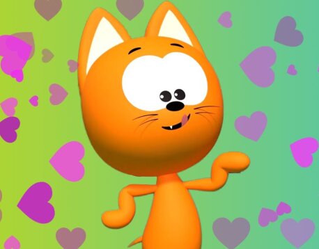 Котенок Котэ в 3D!   Веселая детская песня, мультики про машинки