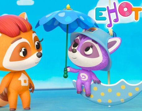 🦝 Зонтик 🌂ДОЖДИК и Пылесос😊ЕНОТКИ Развивающие и обучающие музыкальные мультики песенки