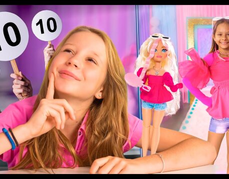 Nastya and Barbie fashion show