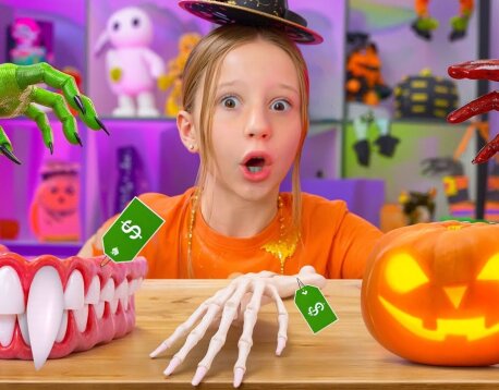 Nastya and friends catch monsters on Halloween