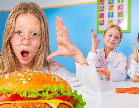 Nastya and healthy eating