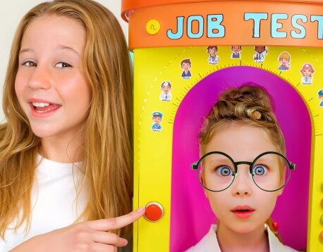Nastya tells children at school about professions