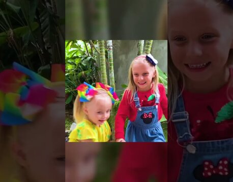 Hilarious Family Fun: Alice and Eva’s Creative Journey to Jump on the Trampoline! Positive Vibes!