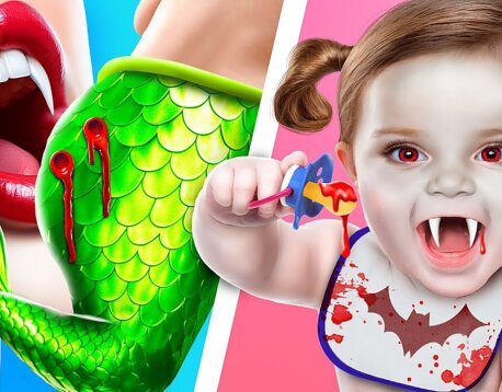 Меня удочерили Вампир и Русалка! Как стать Вампиром и Русалкой!