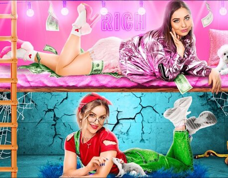 Мы построили двухэтажную кровать! Богатый vs бедный секретный домик!