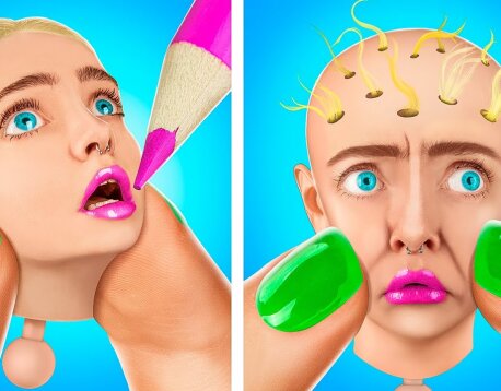 Преображение куклы при помощи гаджетов из Tik Tok/ Из ботанши в красотку!