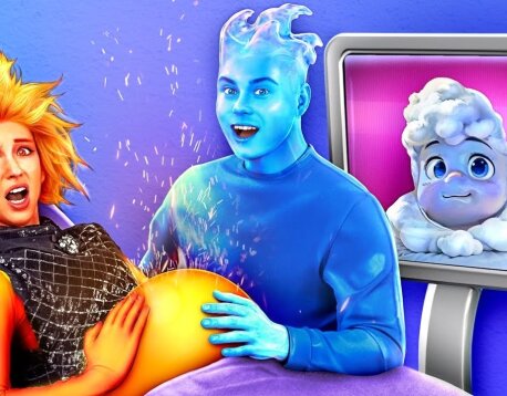 У Эмбер и Уэйда из Элементарно появились ДЕТИ! Огонь vs Вода: Родительские Лайфхаки!