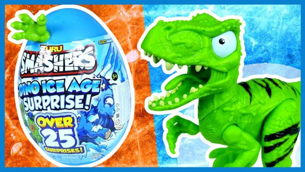 Каляка Маляка — Гигантское яйцо динозавра! Слаймы и сюрпризы. Smashers Dino Ice Age Surprise.