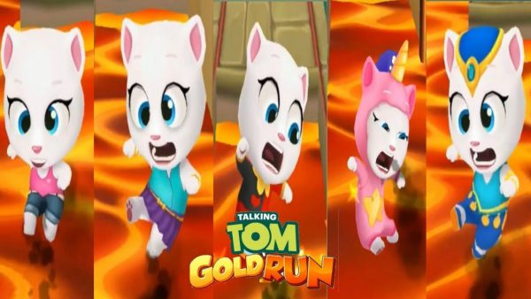 Ушастик Кидс — Talking tom gold  run Говорящий Том бег за золотом vs Говорящая Анджела Talking Angela