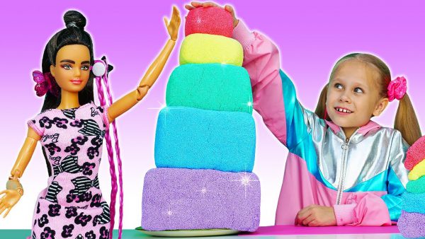Лучшие Подружки — Видео куклы БАРБИ — Готовим Торт для вечеринки Barbie! — Весёлые игры одевалки для девочек