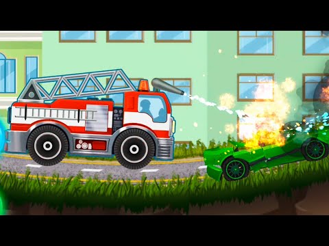 Мультик Пожарные машины и их работа  Мультфильмы про машинки.