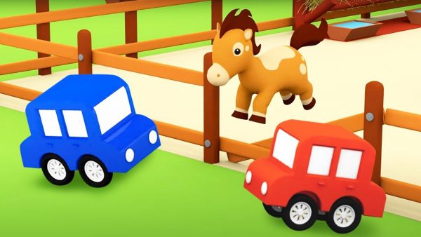 Мультики про 4 машинки: куда убежала лошадка? Лучшие мультфильмы для малышей
