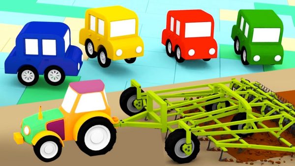 Мультики про машинки: 4 машинки работают на ферме! Новые мультфильмы для малышей