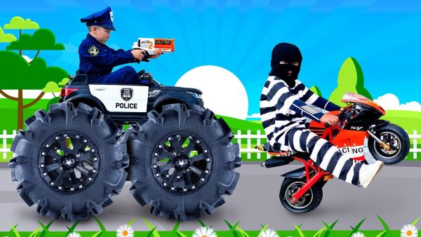 Super Senya Rides A Police Car