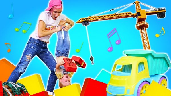 Подъёмный кран и Маша Капуки Кануки — Видео и песенки для детей — Игры про машинки