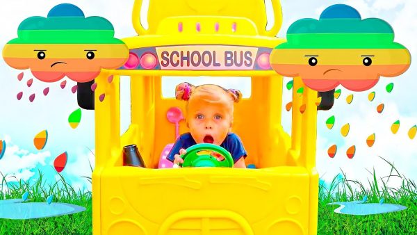 The Wheels On The Bus | School Bus + Playground Song | Nursery Rhymes and Baby Songs