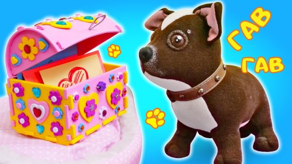 Игрушка собачка Шоколадка и сундучок для украшений. Развивающие видео с игрушками для детей Как Мама