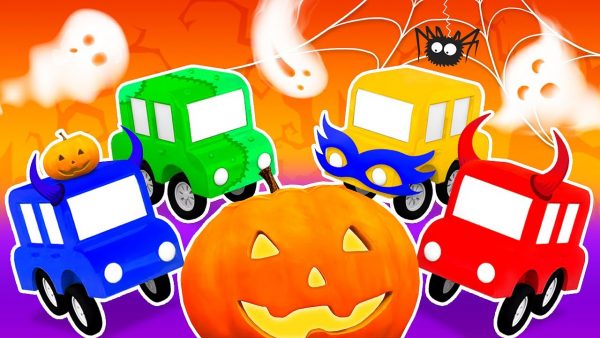 Мультики про Хеллоуин — 4 машинки ищут тыквы — Мультфильмы про машинки для детей