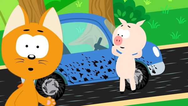 ПРЕМЬЕРА! Котенок и автомойка — Черная грязь — Мультики для детей, малышей