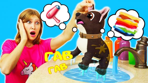 Игрушка собачка Шоколадка промокла — как её высушить? Видео про мягкие игрушки для детей Как Мама