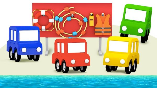 Мультфильмы про машинки: спасатели на пляже! Развивающие мультики для детей 4 машинки — сборник