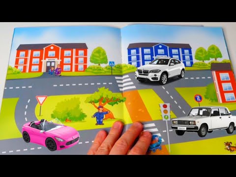 CAR & Road 🚗 DIY craft with paper and stickers / ASMR no talk video