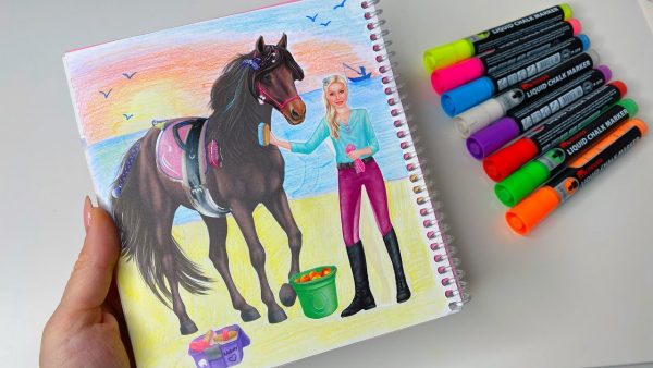 DIY craft with stickers / Horse care art with stickers / ASMR art craft DIY