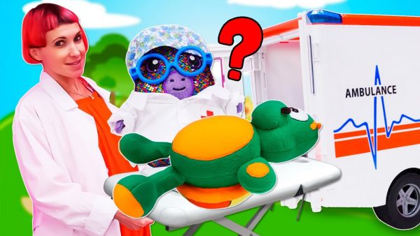 Видео и игры для детей на Капуки Кануки. Черепашонок Николя в больнице — лечим игрушки!