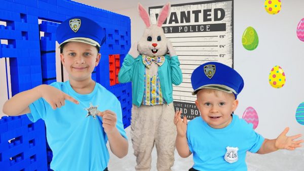Roma and Oliver’s Mysterious Police Adventure with the Easter Bunny!