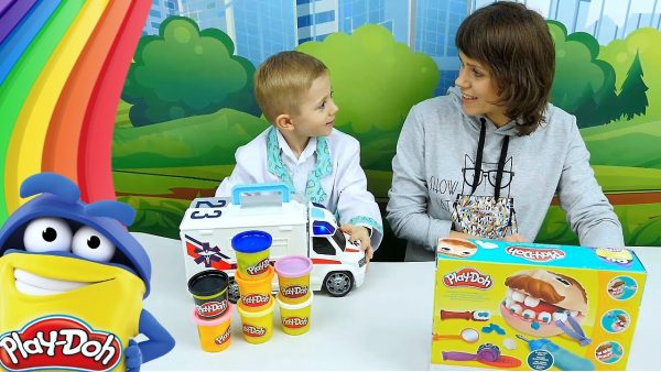 Play-Doh ЗУБАСТИК и маленький дантист Даник — Пластилин ПЛЕЙ-ДО для детей