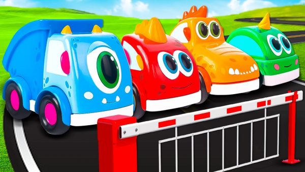 Машинки Мокас — Мультики для малышей с игрушками! Машинки монстрики устраивают Гонки!