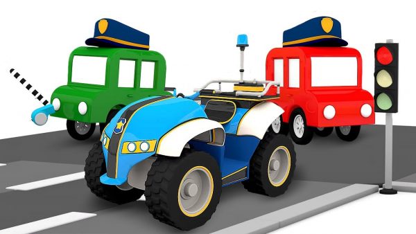 Мультики для детей: 4 машинки и полицейский квадроцикл! Сборник мультфильмов для малышей