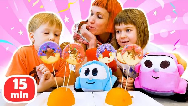 Сборник видео для детей Капуки Кануки – Машинки готовят сладости и играют в домино Грузовичок Лева