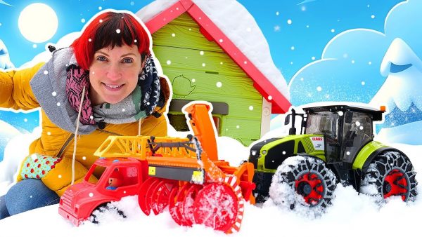 Капуки машины – Снегоуборщик ❄️🚜 Развивающие видео про машинки для малышей