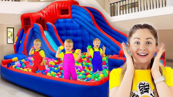 Oliver turns House into a Trampoline park | Kids develops creativity and imagination