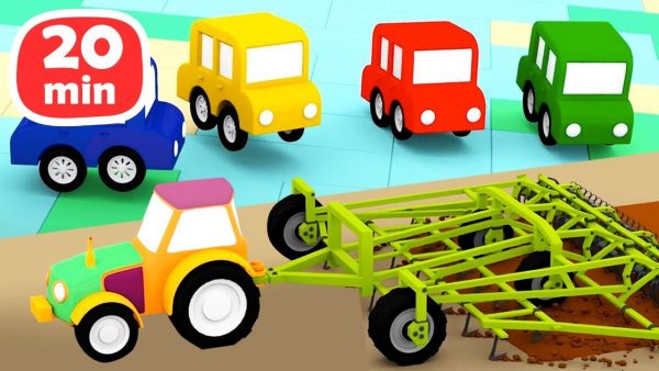 Мультики для детей: 4 машинки стали ФЕРМЕРАМИ🌾 Сборник мультфильмов для малышей