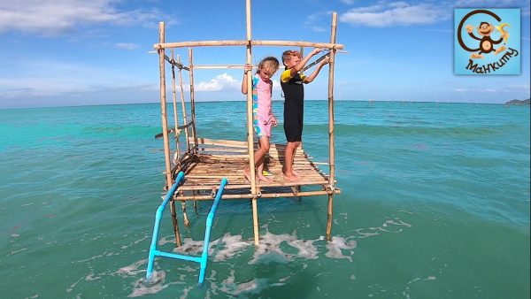 Дети и Машина — Диана и Даня едут строить домик на пляже. Манкиту