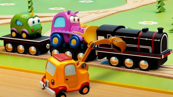 Мультики для малышей — Мокасы устроили гонки на поезде! Игры в машинки