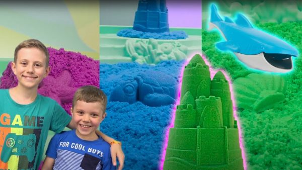 ЗАМОК и морские глубины из Кинетического Песка — Развивающие видео с Kinetic Sand