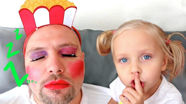 Alice’s Magical Makeup Prank on Sleeping Dad! Sweet Treats and Puppy Shenanigans!