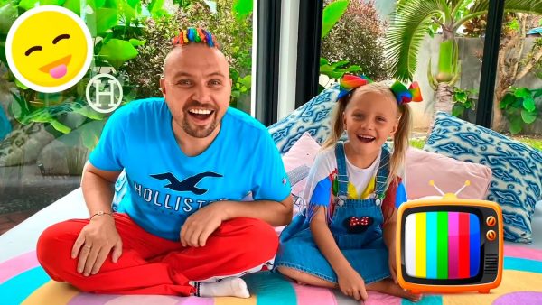 Funny and Positive Family Video | Alice and Eva with Dad Play and Heal Together! Fun for Kids!