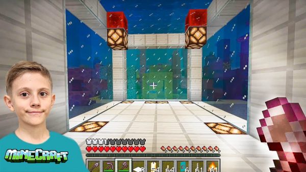 Майнкрафт и ПОДВОДНЫЙ ДОМ ЖИТЕЛЯ ВНУТРИ СКАЛЫ — Даник и Minecraft