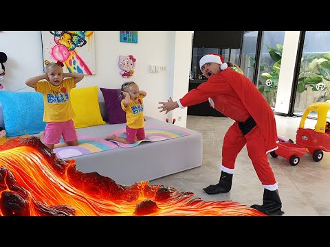 Can Dad Save Alice and Eva from the Lava? See His Funny Ideas!